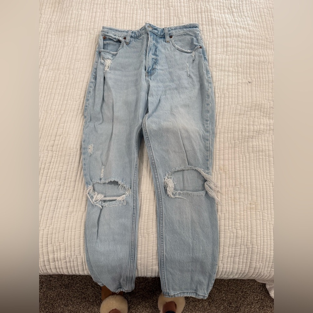 Abercrombie Light Blue Distressed Jeans